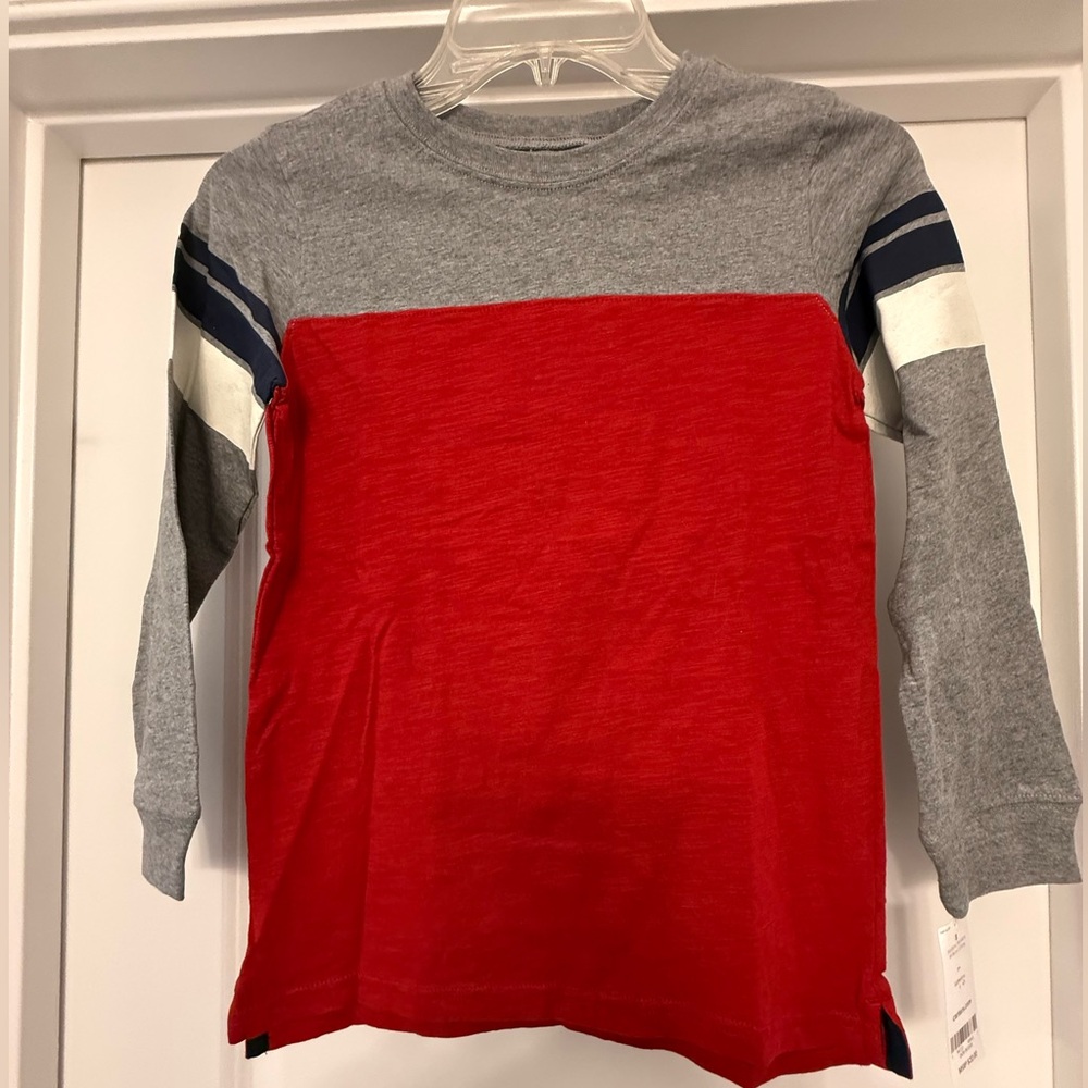 Carter's Red and Gray Long Sleeve Tee